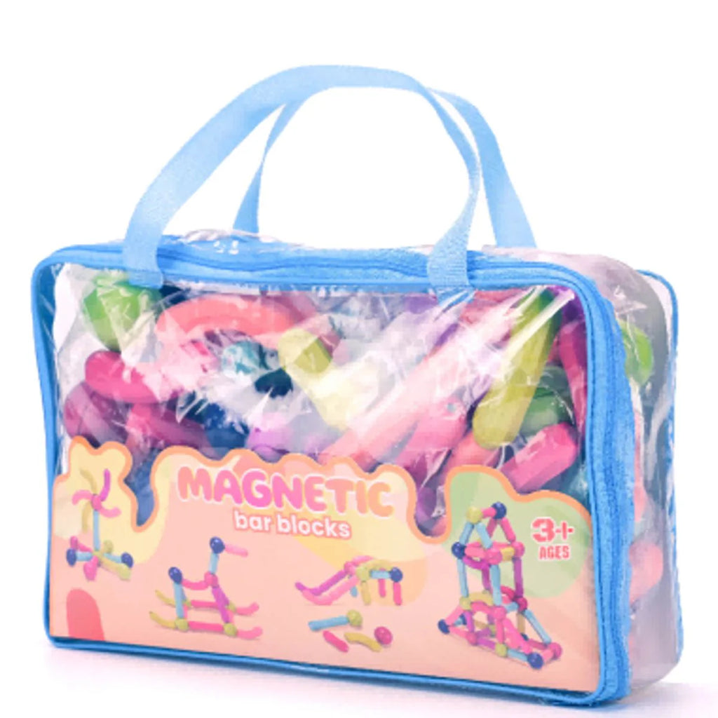 Blocos de Montar Magnéticos Bolas e Bastões Kit de 128 Peças - BJG00040