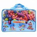 Blocos Magnéticos 144 Peças com Bolsa – Brinquedo Educativo de Montar - BJG00041/18pz