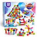 Blocos Magnéticos 158 Peças Barras e Esferas – Brinquedo Educativo de Montar - BJG00038