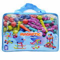 Blocos Magnéticos 158 Peças com Bolsa – Brinquedo Educativo de Montar - BJG00042/18pz