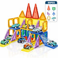 Blocos Magnéticos 68 Peças com Carrinhos – Brinquedo Educativo de Montar - UPPER1131-1