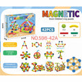 Blocos Magnéticos 42 Peças Barras e Esferas – Brinquedo Educativo de Montar - UPPER1128