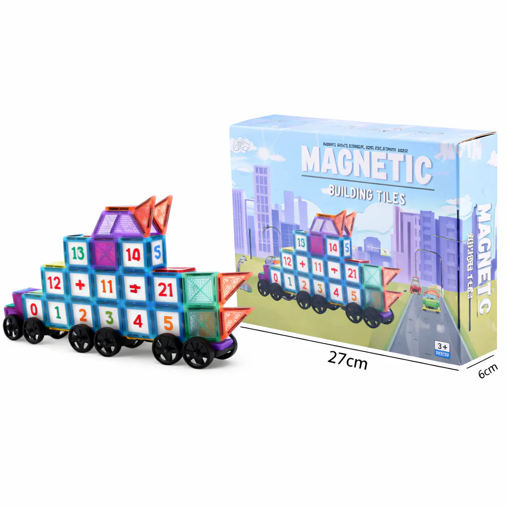 Blocos Magnéticos Caminhão Educativo com Números – Brinquedo de Montar - UPPER1125-1