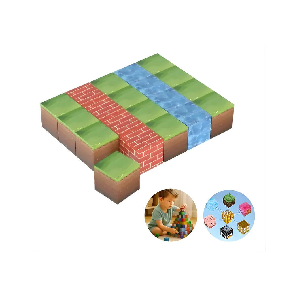 Blocos Magnéticos de Construção Minecraft com 96 Peças - TW883-096A