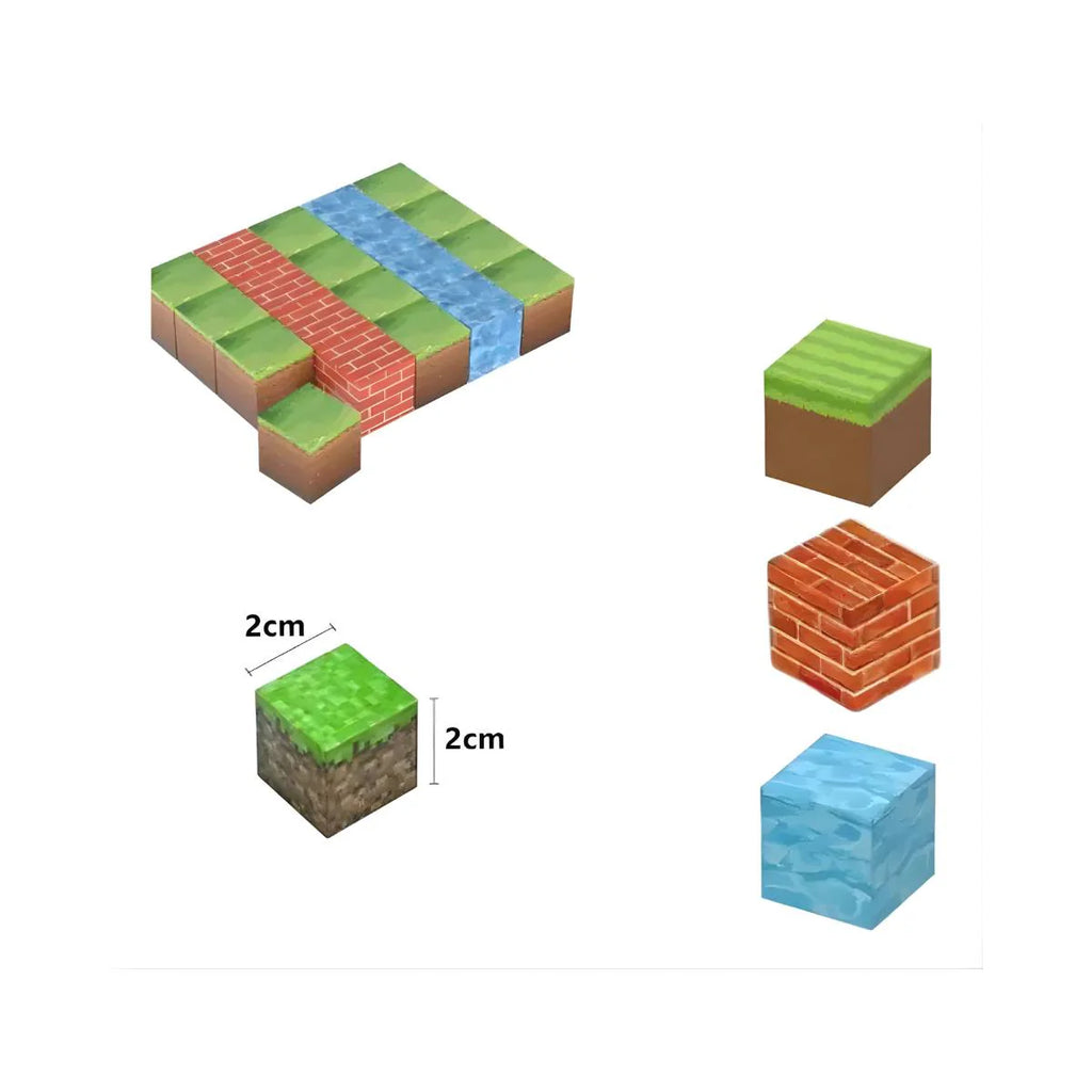 Blocos Magnéticos de Construção Minecraft com 96 Peças - TW883-096A