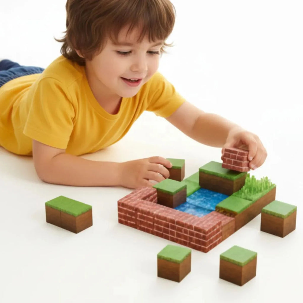Blocos Magnéticos Minecraft 20 Peças Criativos Infantil- TW883-020