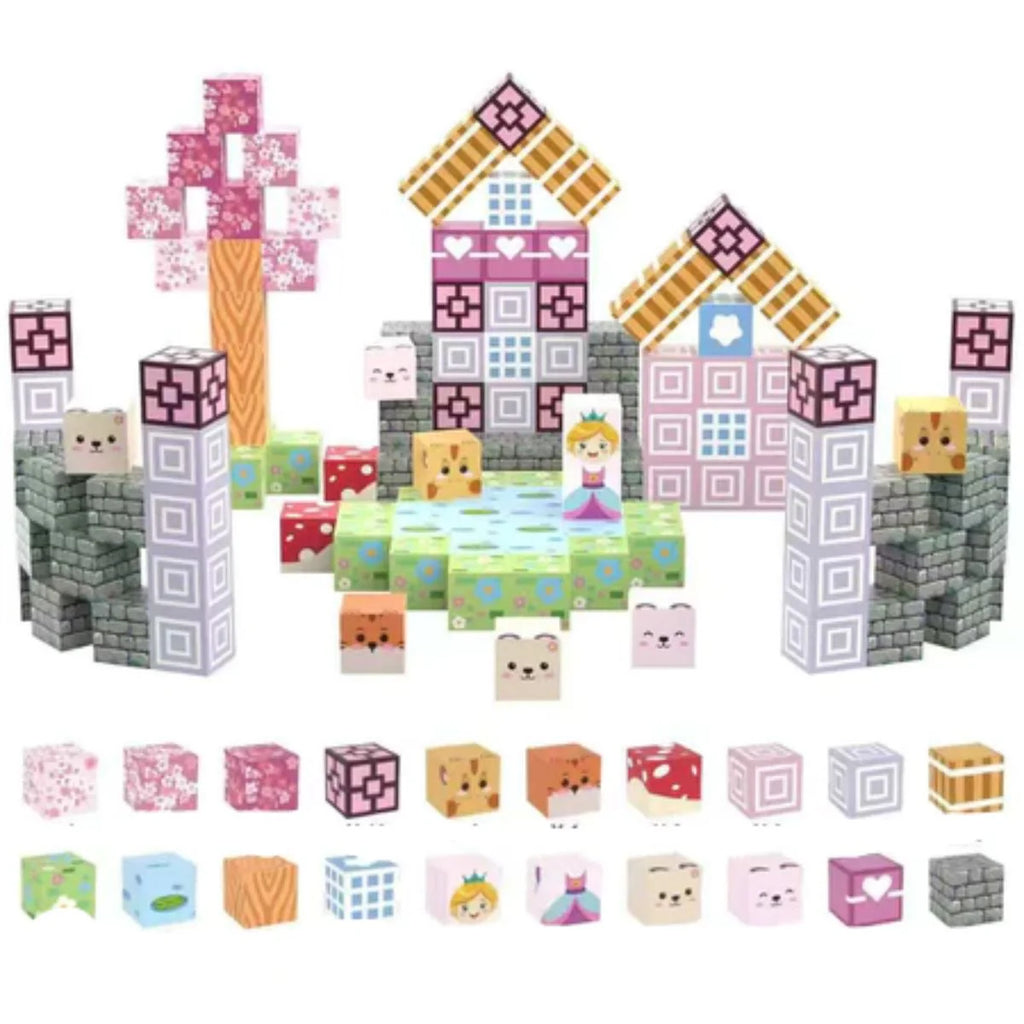 Blocos Magnéticos Cubos de Construção 80 peças – Brinquedo Educativo - TW883-12