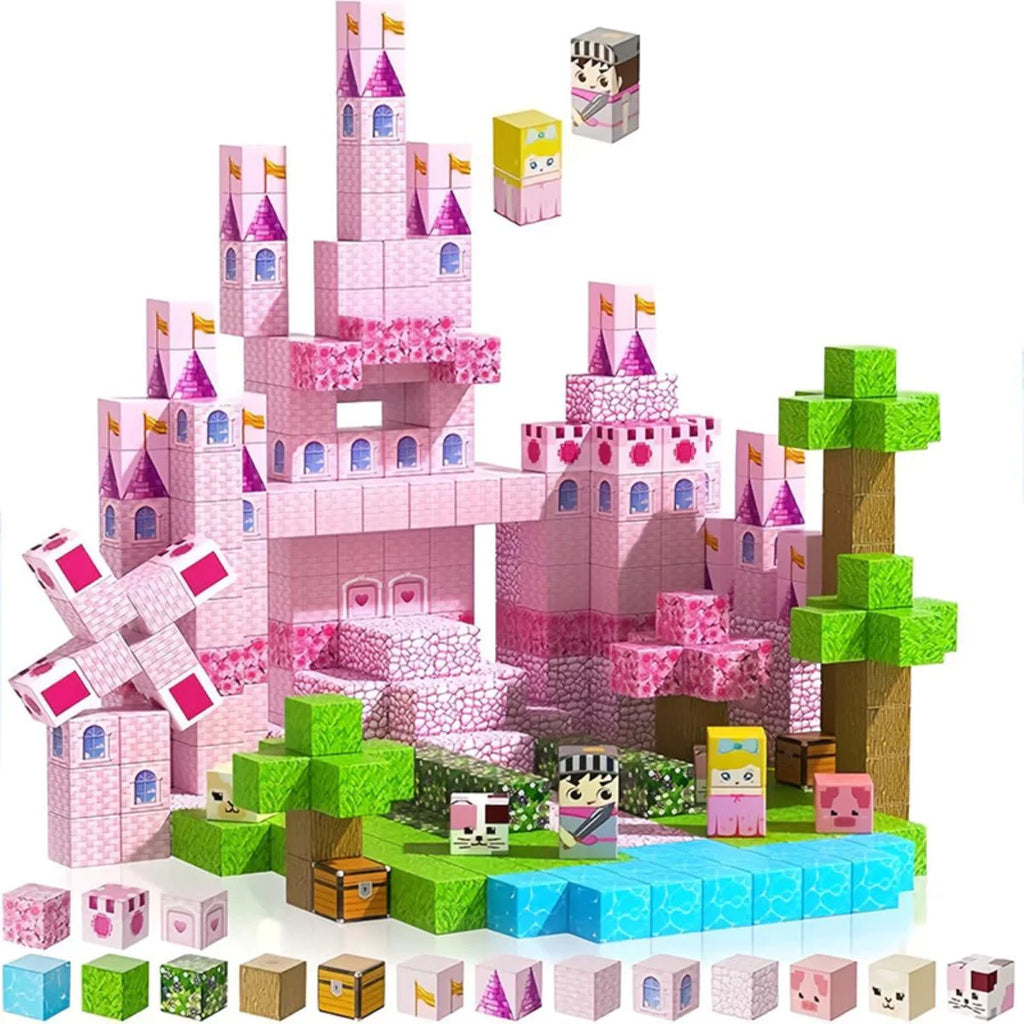 Blocos Magnéticos Cubos de Construção 80 peças – Brinquedo Educativo - TW883-12
