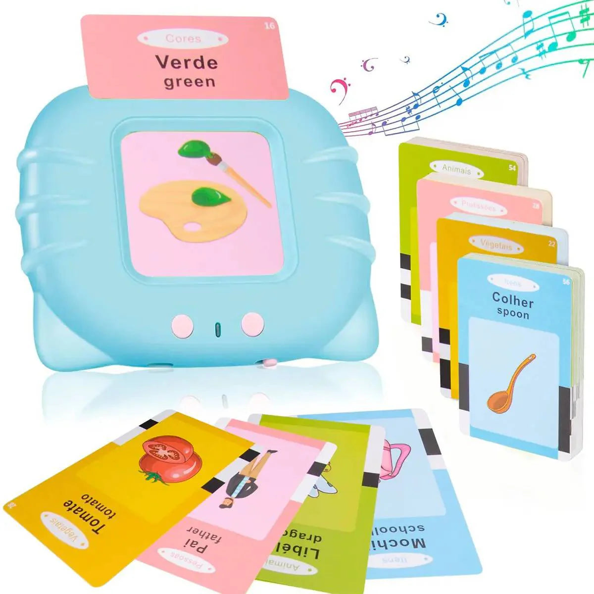 Brinquedo Alfabetização Cardkids 224 Inglês e Português - EM-1112A
