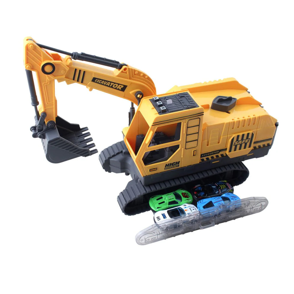 Brinquedo Escavadeira Articulada Pista Lança Carrinhos - TW880-3