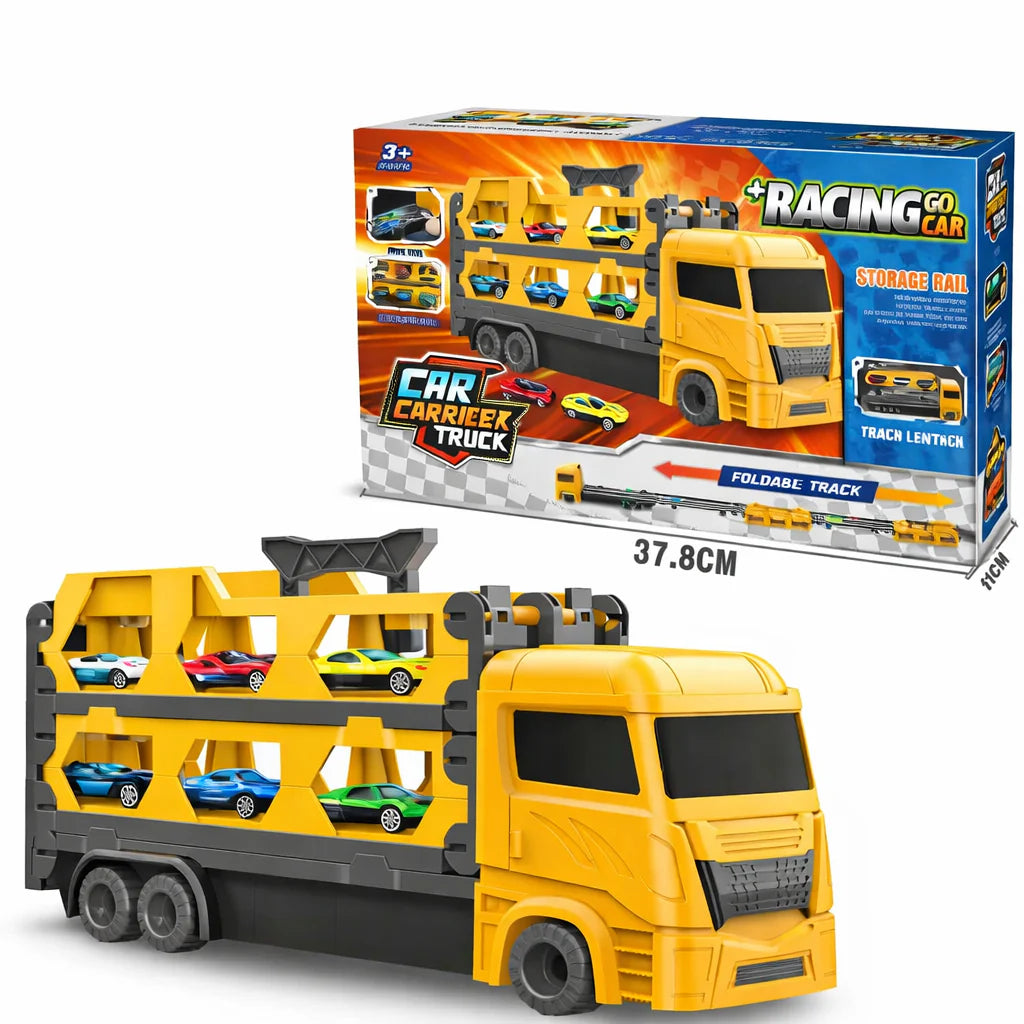 Caminhão Cegonha com Carrinhos e Pista Dobrável – Brinquedo Infantil - TW880-5