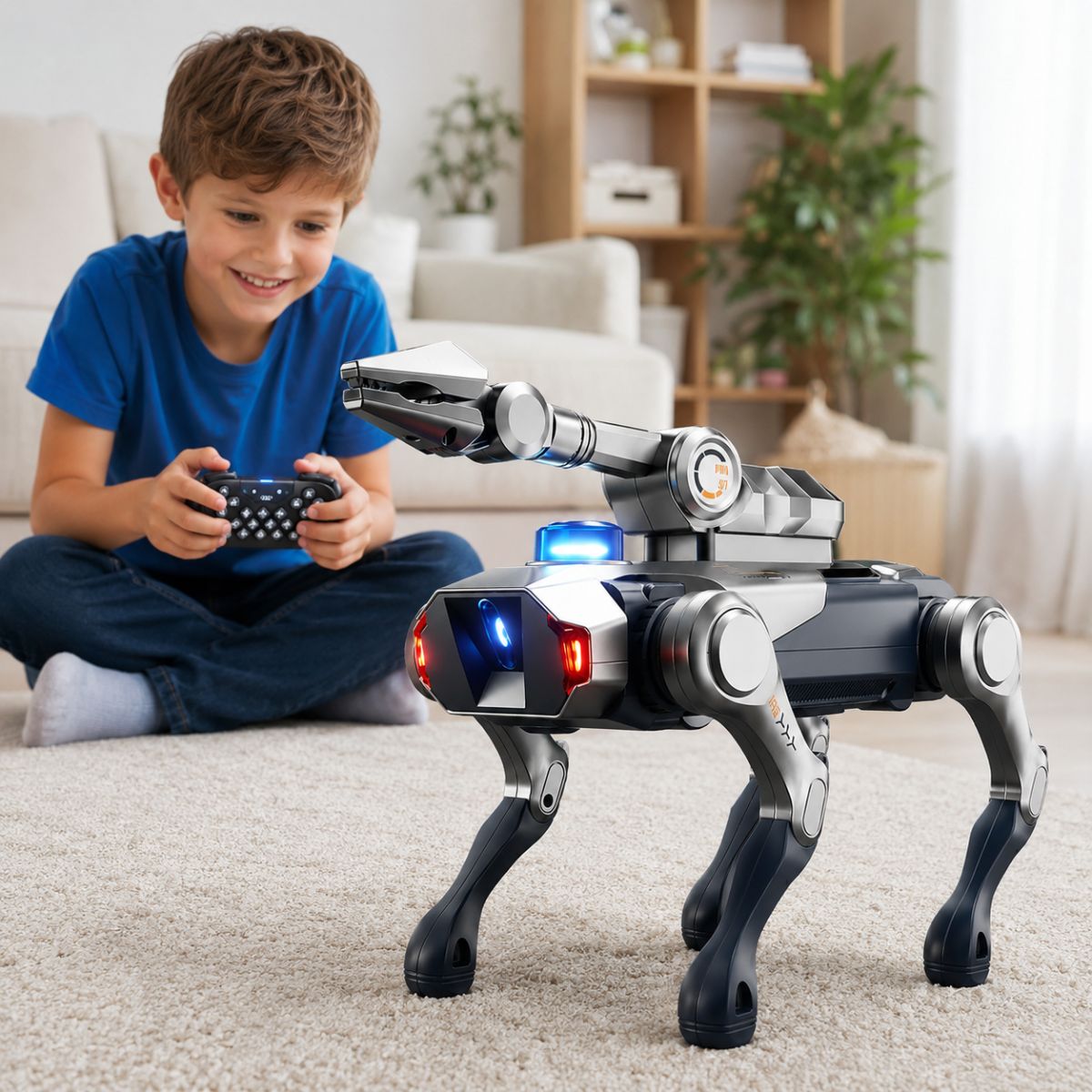 Cão Robô Inteligente com Controle Remoto e Garra Mecânica - TW888-6
