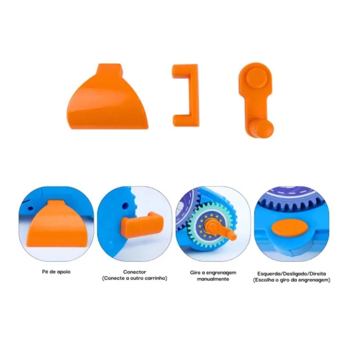 Carrinho de Engrenagens de Montar com Movimento Dinâmico 18 em 1 - JXT-88903