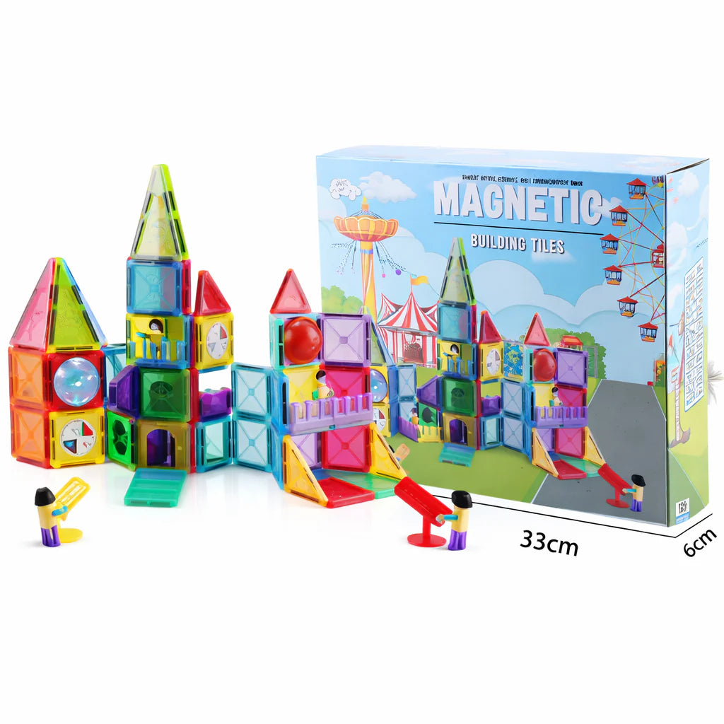 Blocos Magnéticos Parque de Diversões – Brinquedo Educativo de Montar - UPPER1128-1