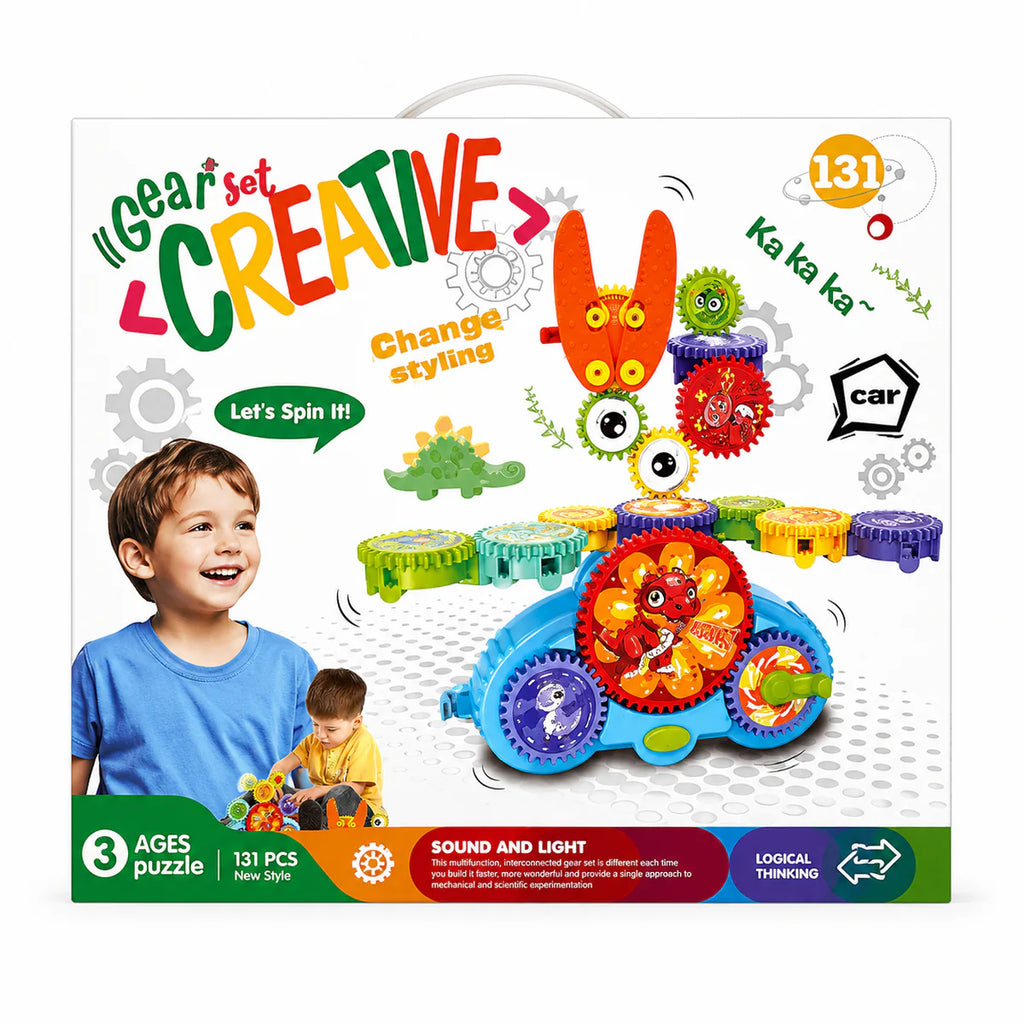 Kit de Engrenagens Educativo com Montagens Criativas - JXT-88901
