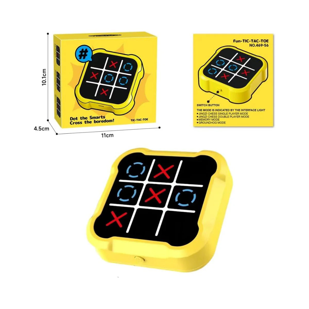Jogo da Velha Eletrônico Brinquedo Educativo Lógica e Concentração - TW882-3Y/R/B