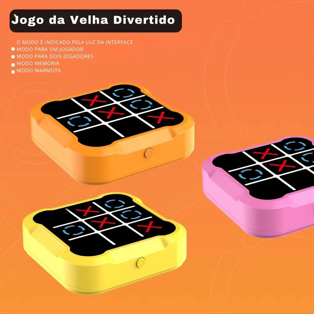 Jogo da Velha Eletrônico Brinquedo Educativo Lógica e Concentração - TW882-3Y/R/B