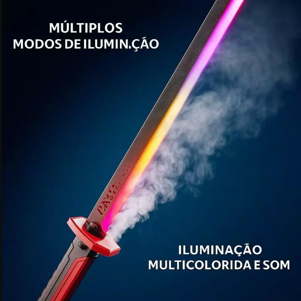 Katana de LED com Som e Efeito de Fumaça (83cm) - TW884-2