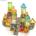 Kit Magnético de Construção com 50 Peças de - Trânsito Urbano - TW887-B50B