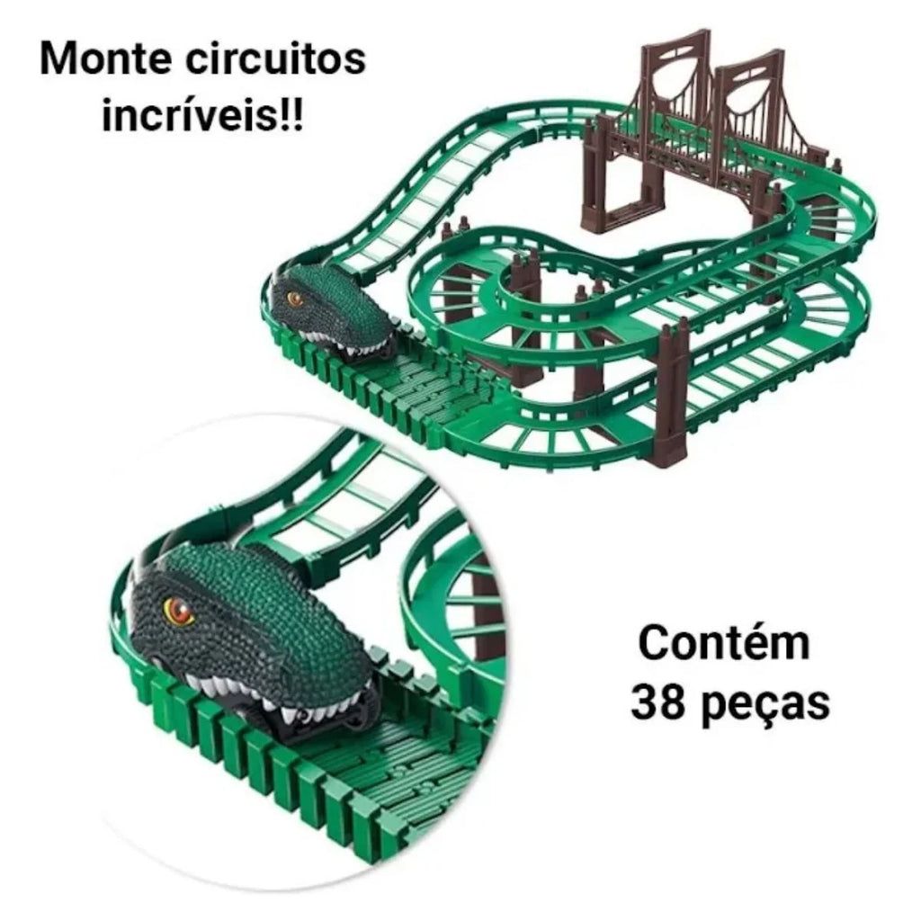 Pista Dinossauro Flexível com Carrinho e Acessórios Divertidos - A203925