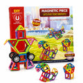 Kit Magnético de Construção com 56 Peças - Janela Colorida - TW887-B56