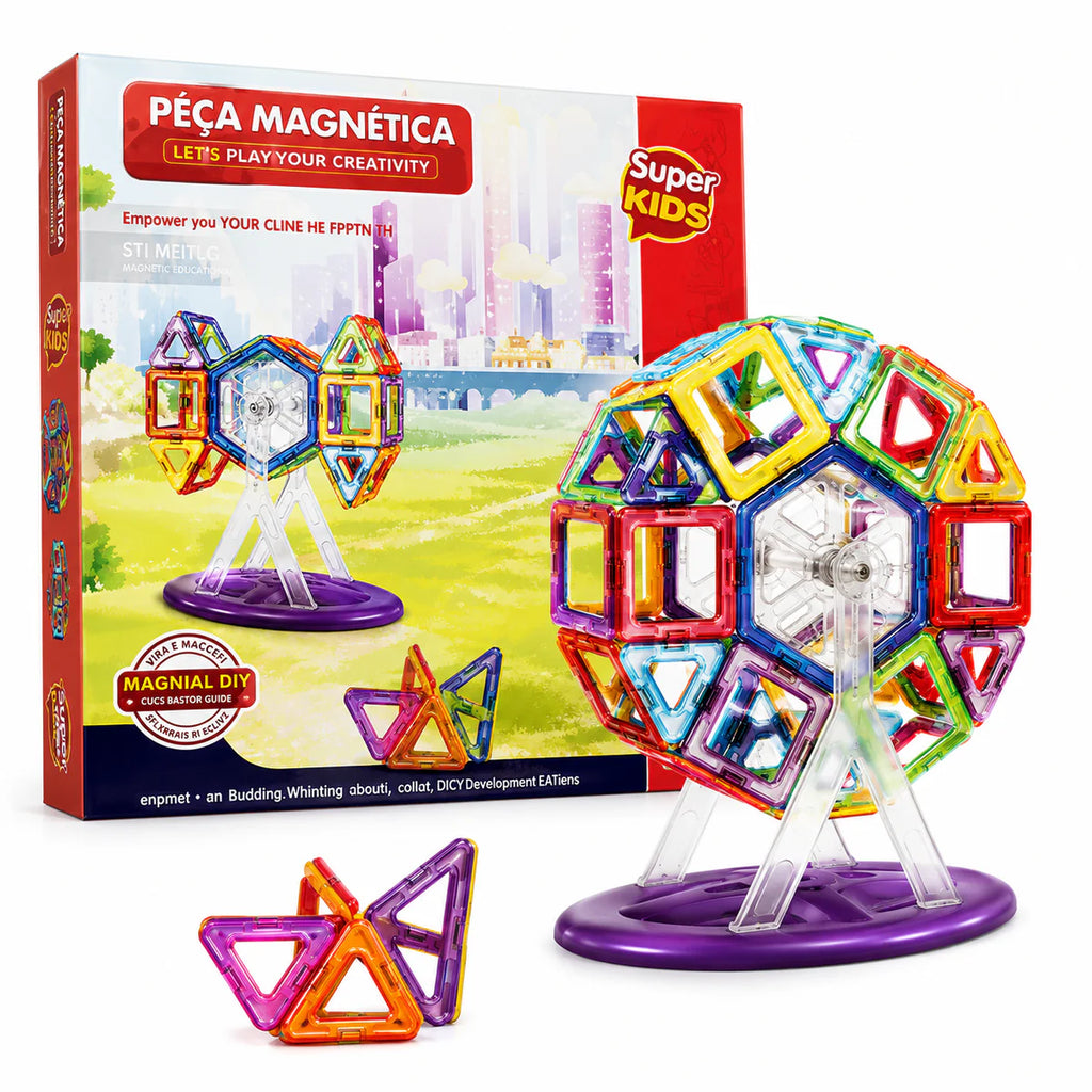 Blocos De Montar Com Peças Magnéticas 66 Peças - TW887-B66